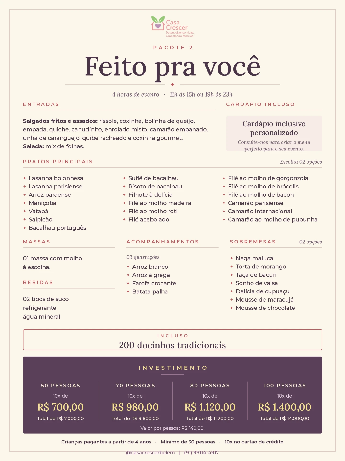 Pacote 2 – Feito pra Você