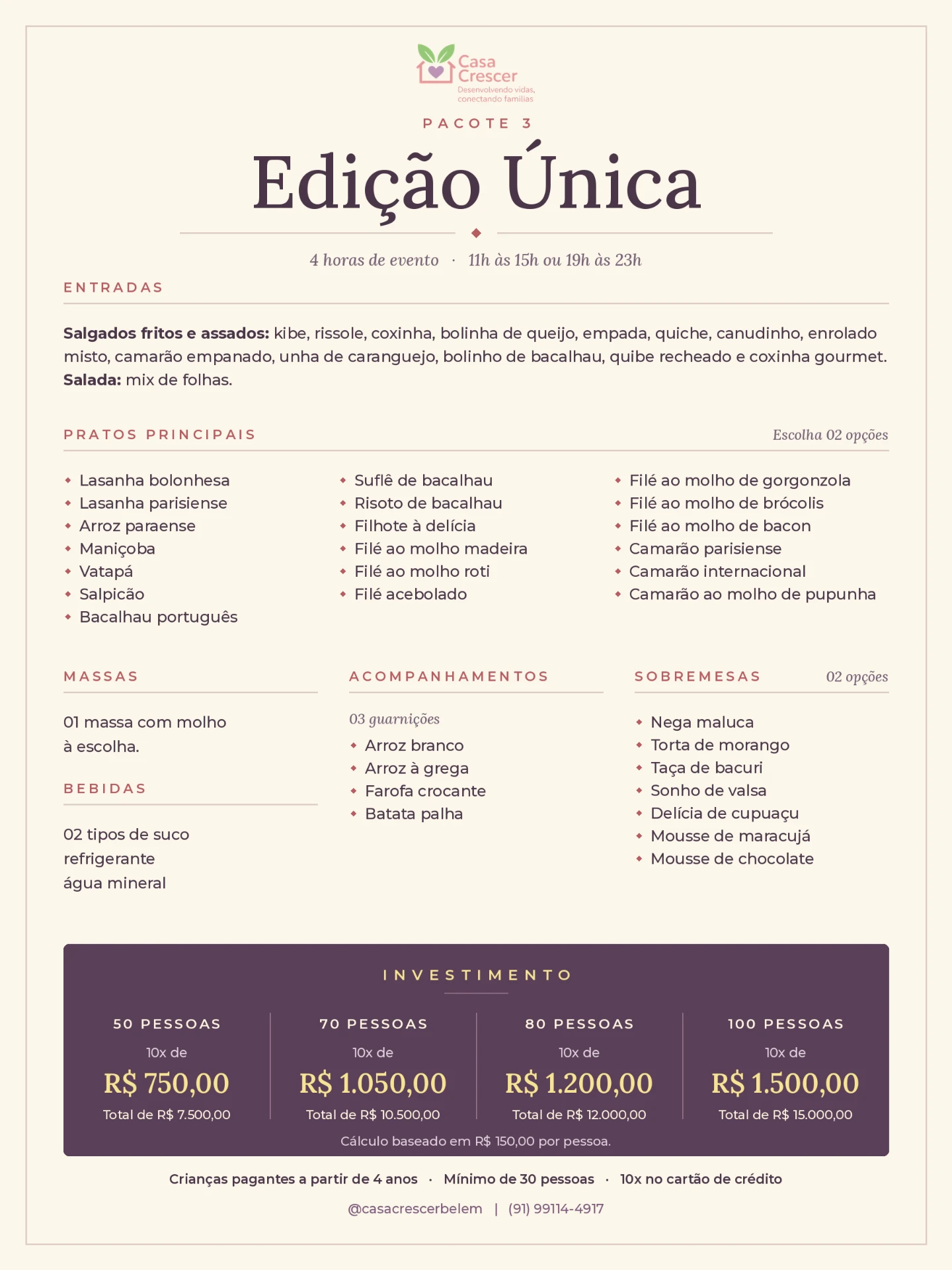 Pacote 3 – Edição Única